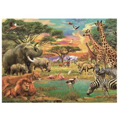 China Cartoon Toy 500 Pcs Jigsaw Puzzle For Adults And Family Jigsaw 57*42cm Animal Wildlife Tiger for sale