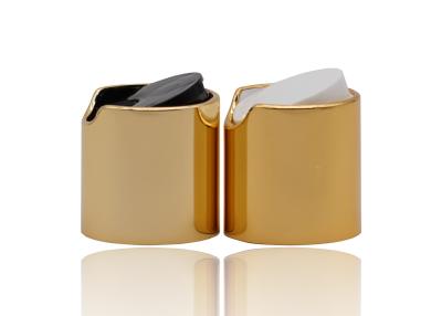 Chine Chapeau noir ou blanc 24mm d'or de disque de chapeau brillant en aluminium cosmétique de dessus de pp de disque à vendre