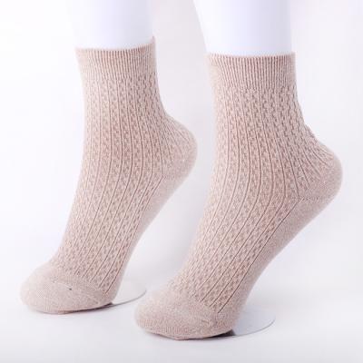 China Wholesale Customizable Customizable Lady Casual Anklet Lady Antibacterial Hot Selling Antibacterial Cotton Solid Color Stockings Loose Socks for sale