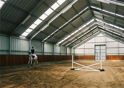 China Portable Prefab Steel Farm Sheds Metal Horse Barn Kit Customized Size / Color for sale