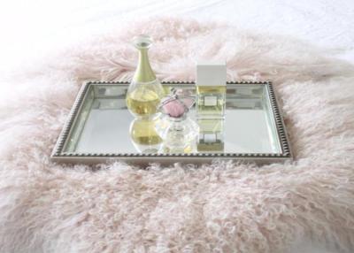 China Real Mongolian Tibet Lamb Fur Pastel Pink Rug Plate Throw New Genuine Pink Wool for sale