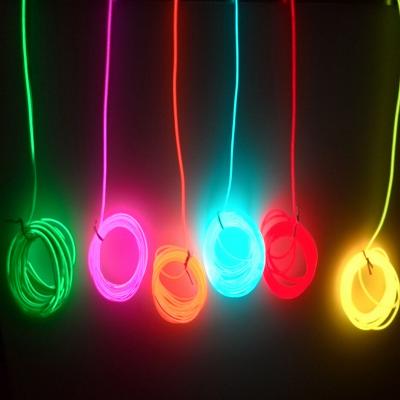 China House 2.3mm EL Light Emitting Wire 2M With 3V Controller for sale