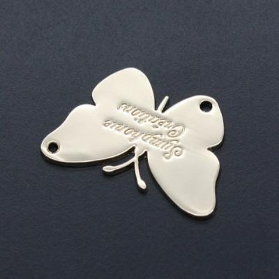 China Europe Custom Bag Clothes Accessories Engraved Logo Metal Name Plate for sale