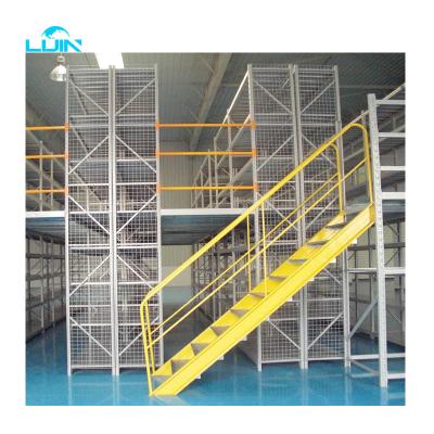 China Heavy Duty Corrosion Protection Metal Warehouse Rack Adjustable Mezzanine Foor Racking System for sale