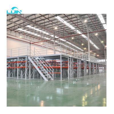 China LIJIN Corrosion Protection Factory Direct Sale Buries Racking Warehouse Storage Mezzanine Floor Racking System for sale