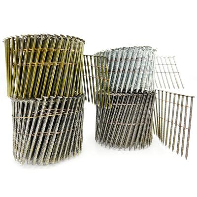 China Flat Top Quality Screw Shank Coil Nails For Pallet Framing Wooden Pallet Coil Nail for sale