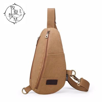 China With MXMH Wholesale Cheap USB Canvas Trunk Package Bag Sling Shoulder Teenagers Sport Leisure Trunk Bags for sale