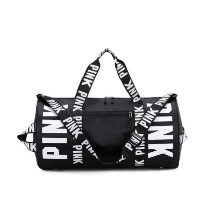China 2020 New Fashion Fitness Gym Sports Fashion Bag Duffel Bag Pink Tote Nylon Overnight Travel Bag for sale