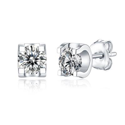 China 2021 Popular Hotsale Lowest Price 925 Jewelry Environmentally Friendly Sterling Silver Jewelry Moissanite Stud Earrings for sale