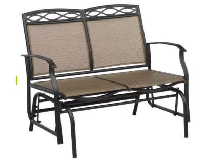 Chine Chaise de planeur de la bride 2-Person de meubles de patio/banc en acier se pliants extérieurs de planeur Loveseat de bride à vendre