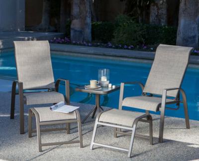 Chine Salon se pliant de cabriolet de bride de PC des meubles 5 de patio en métal réglé pour la piscine à vendre