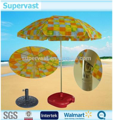 China 1.8M Colorful Folding Beach Umbrella Windproof Large Sun Garden Parasol for sale