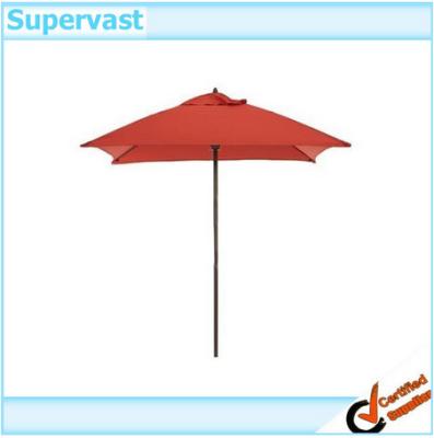 China Custom Outdoor Sunshade Furniture 8FT Wood Patio Umbrella Parasol 2.4M for sale