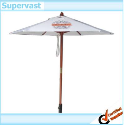 China Outside Beach Sun Shade 7FT Wood Patio Umbrella For Garden Decoration for sale