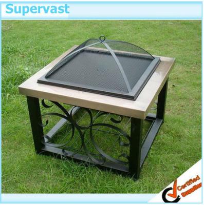 China 34'' Ceramic Tile Fire Pit Heater Table , Portable Garden Outdoor Fire Pit for sale