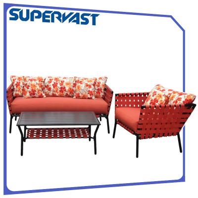 China Outdoor Furniture Patio Furniture Seating Sets Multi Color 4PC Steel Frame for sale