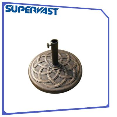 China 9.5kg Imitation Bronze Pattern Garden Patio Resin Sun Umbrella Bases for sale