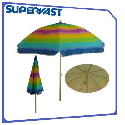 China IAF Certainfication Silver Coating Rainbow Color 6 Feet Small Beach Umbrella for sale