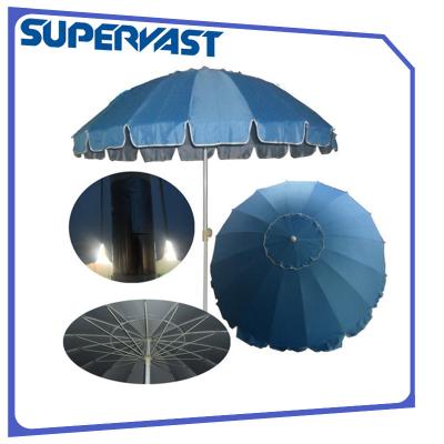 China Stainless 16-rib Promotional 7-Feet Beach Umbrella with valance for sale