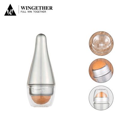 China Amazon Best Selling Holographic Oil-absorbing Eco-friendly Wholesale 360 Volcanic Face Roller Refresh Skin Beauty Instrument Facial Roller for sale