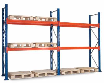 China 3 Levels Adjustable Hot Sell Heavy Duty Warehouse Storage Pallet Racking System for sale