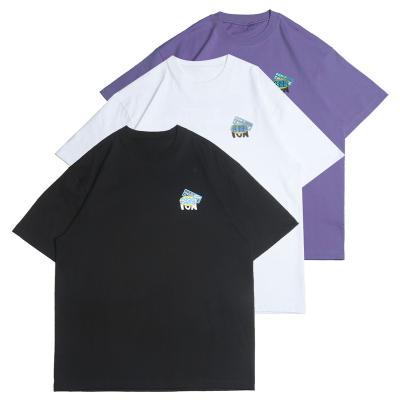 China Cheap Promotional Anti-Wrinkle Water Washing Process T Shirts Manufacturers China Personalizzate Vintage All Over Printing T Shirt for sale