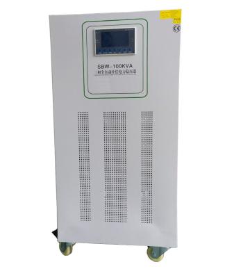 Chine Réponse triphasée du chargement complet 1s d'en cuivre de régulateur de tension 100KVA à vendre