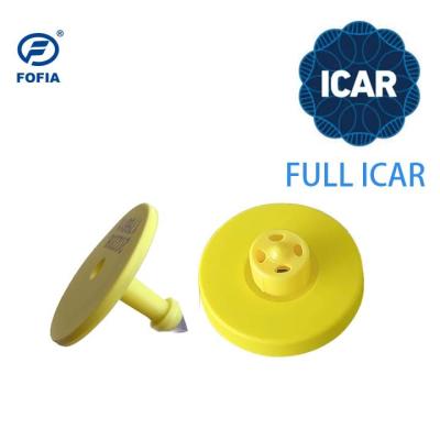 China ICAR 125KHZ/134.2KHZ RFID Animal Ear Tags RFID eletrônica de baixa frequência para rastreamento de animais à venda