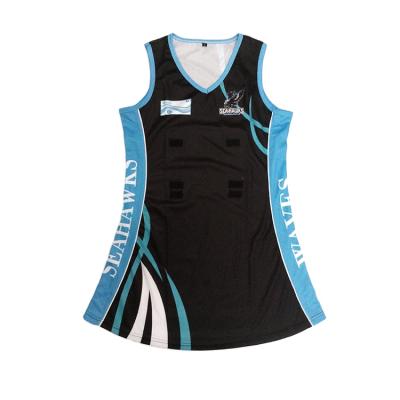 China Shirts & 2021 New Design Full Custom Sublimation Netball Dress China Leading Supplier for sale