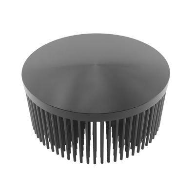 China Led Lighting Heatsink Round Heatsink 163*70mm 85W LED Forge Miner Fin Aluminum Pin Heatsink Cool Lamp Customizable for sale