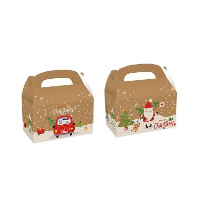 China Recycled Materials Wholesale Custom Foldable Cardboard Cardboard Pattern Christmas Gift Box Christmas Gift Courier Boxes for sale