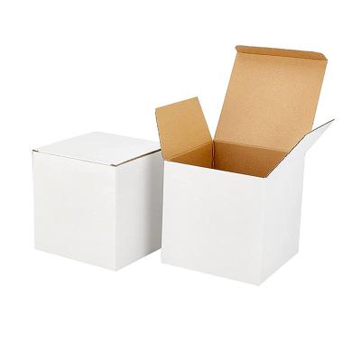 China Wholesale Recycled Materials Custom Corrugated Cardboard Box White Luxury Gift Scarves For Snacks Suitable Cosmetics for sale