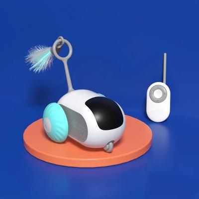 China Electric Cat Toy Remote Control Smart Automatic Rolling Dual Mode with ABS Silicone for sale