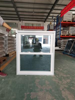 Китай Дизайн белого UPVC двойного висящего окна с экраном для насекомых продается