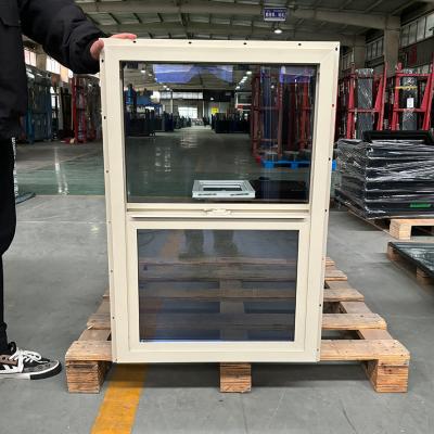 China Tamanho personalizado Janela pendurada única de UPVC com material de PVC e espessura de 1,4 mm-1,8 mm à venda
