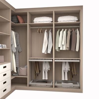 China Modern Wood U Shape Modern Wardrobe Cabinet Furniture Walk In Wardrobe for sale