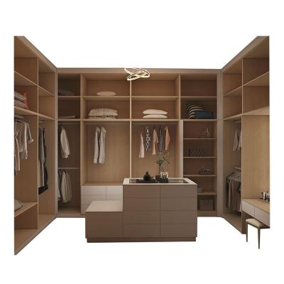 China 2022 White Wardrobe Grade E1-E0 Grade Environmentally Friendly Wardrobe Cabinet Furniture U Shape White Walk In Wardrobe With Shelves And Drawers for sale