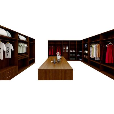 China Environmental friendly E1-E0 grade clothes closet organizer pole system antique solid wood diy walk in closet and cabinet for sale