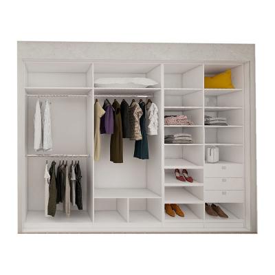 China Modern Customized 3 Slide Mirror Door MDF Clorthes Organization Wrdrobe Clothes Organizer For Jeans for sale