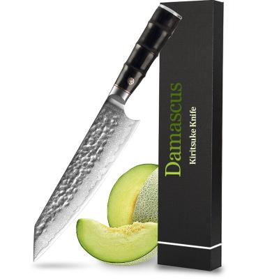 China Professional 8 Inch Damascus Kiritsuke Knife 67-Layer Damascus Knife Sustainable Steel Chefs Knife With Pakkawood Handle for sale
