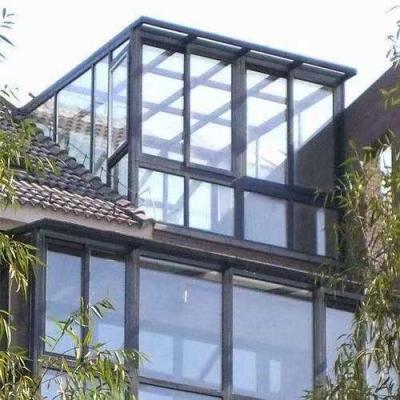 China Transparent Glass House Modern Design With Aluminum Alloy Frame for sale