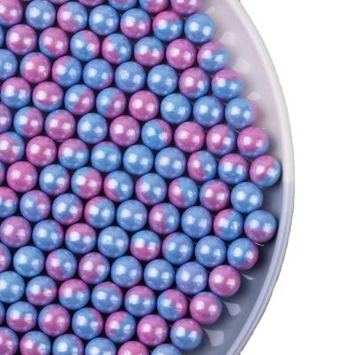 China Baking Decoration Crafts 238g Bag Powder Blue Mixed Color Cake Decoration Pearl Candy Baking Sugar Beads for sale