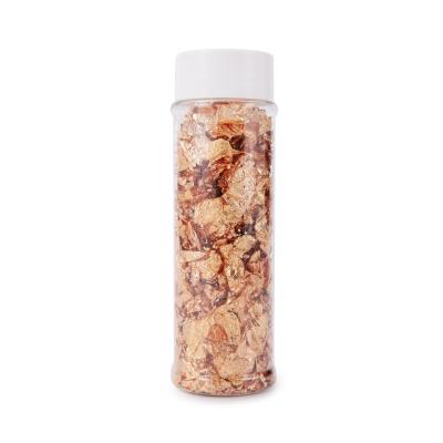 China Flakes Foil 24K Edible Sheets 2g Paper Sheet For Cosmetics Food Resin Gilding Color Genuine Metal Pure Rose Gold Leaf for sale