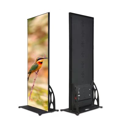 China Portable LED Poster Display Floor Style Shopping Mall Advertising Digital Signage for sale
