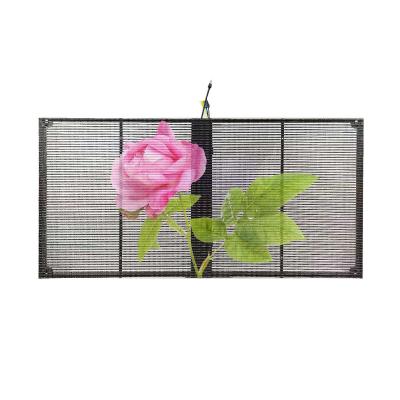 China Retail Stores SMD2121 LED Flexible Transparent Film Screen 500mm*125mm Panel Size for sale