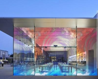 China Adhesive Glass Transparent LED Display Screen For Advertising Outdoor for sale