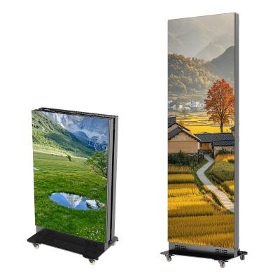 China Indoor LED Poster Screen P2.5 P3 P4 P5 Modular Foldable Billboard Screen for Airport/Brand Stores for sale