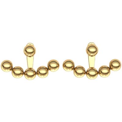 China FASHIONABLE gold bean pearl earrings simple design temperament personality gold plated pearl earrings for sale