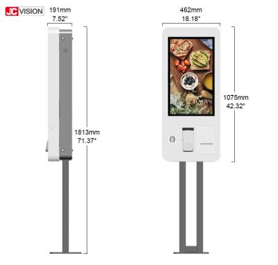 Cina Chiosco 5ms 240VAC del touch screen del cavalletto 250nits 23in per il pagamento in vendita