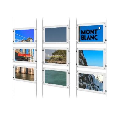 Cina Spessore LCD acrilico di Jcvision Rod Hook LGP 8mm dell'esposizione del manifesto A4 in vendita